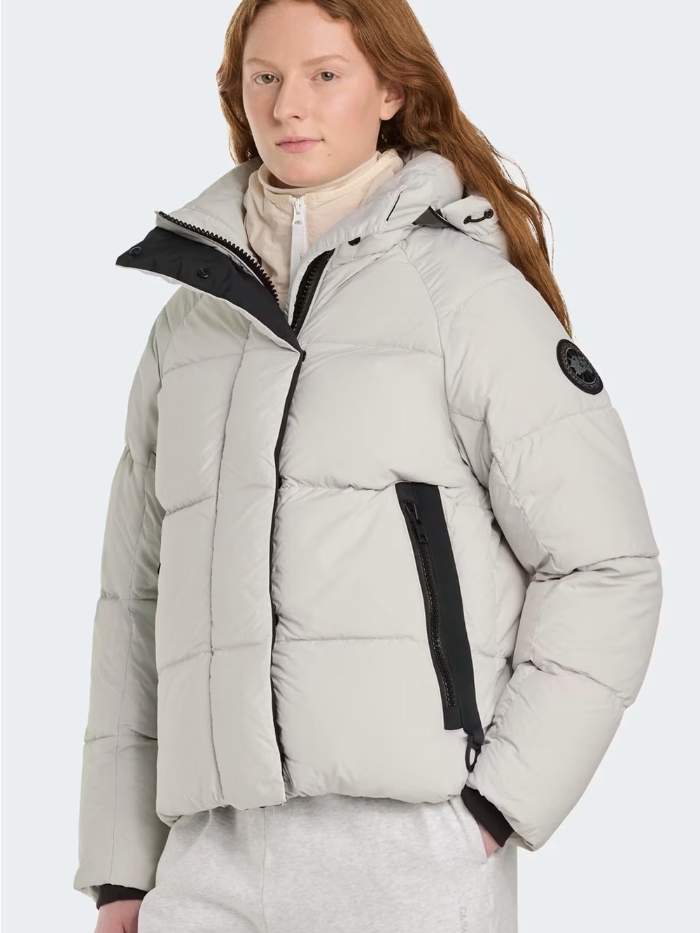 Women’s Canada Goose Junction Parka Silverbirch Black Disc - Small